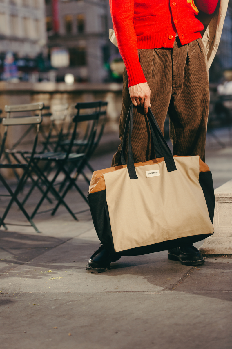 Elzévir le grand sac weekend - Denim clair upcyclé – Rivedroite Paris