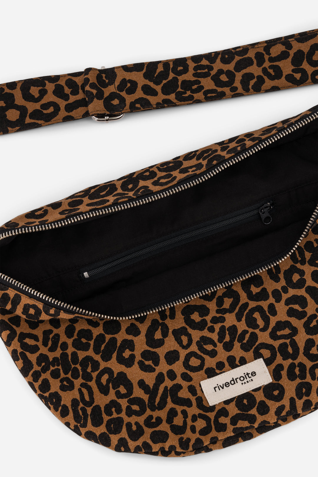 Custine XL le sac banane grand format Coton recycle Leopard Rivedroite Paris